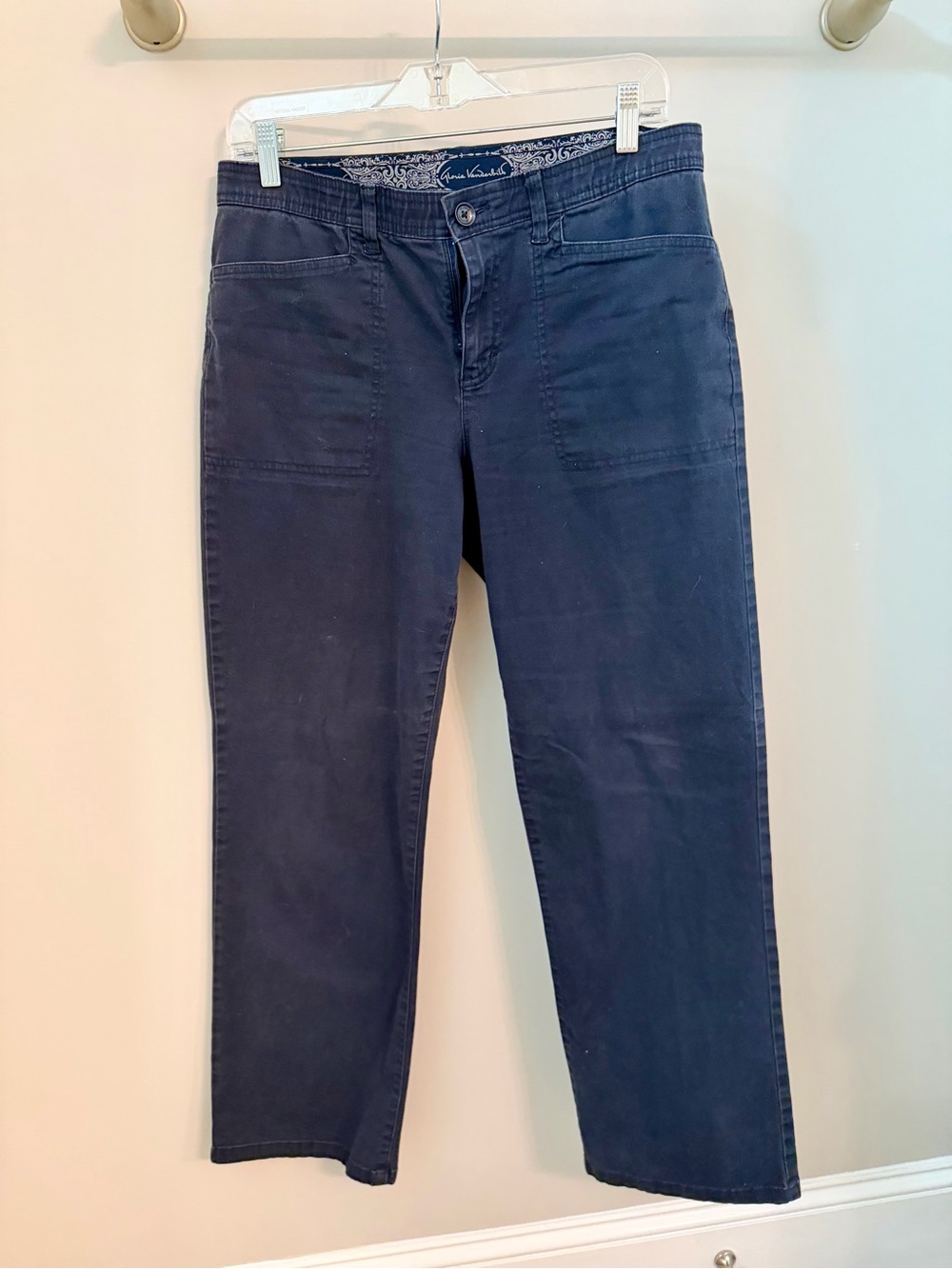 Gloria Vanderbilt Navy Relaxed Straight Jeans